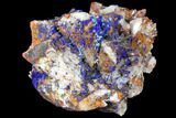 Malachite and Azurite with Limonite Encrusted Quartz - Morocco #132581-2